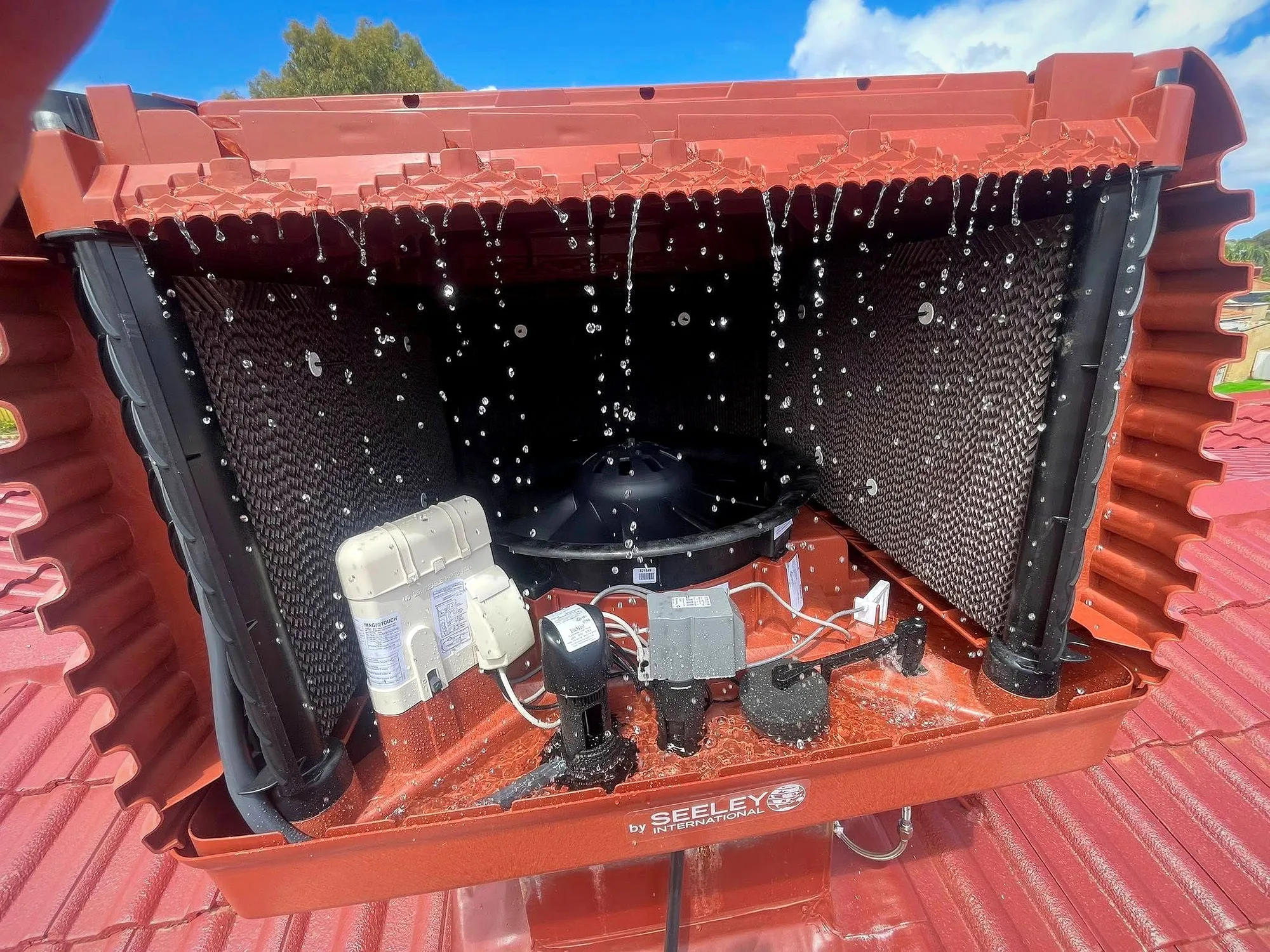 The internals of a cooling system serviced by Classic Air and Mechanical Services